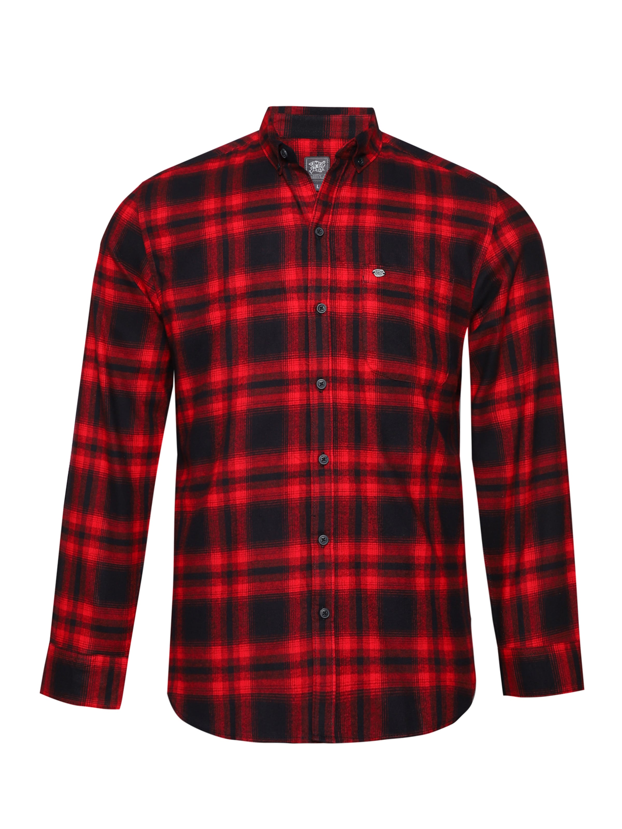 Campus Sutra Comfort fit Overhemd 'Sylva' in Rood: voorkant