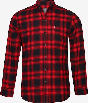 Campus SutraComfort Fit Košulja 'Sylva' - crvena boja: prednji dio