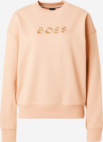 BOSS Sweatshirt 'Econa' i beige: framsida