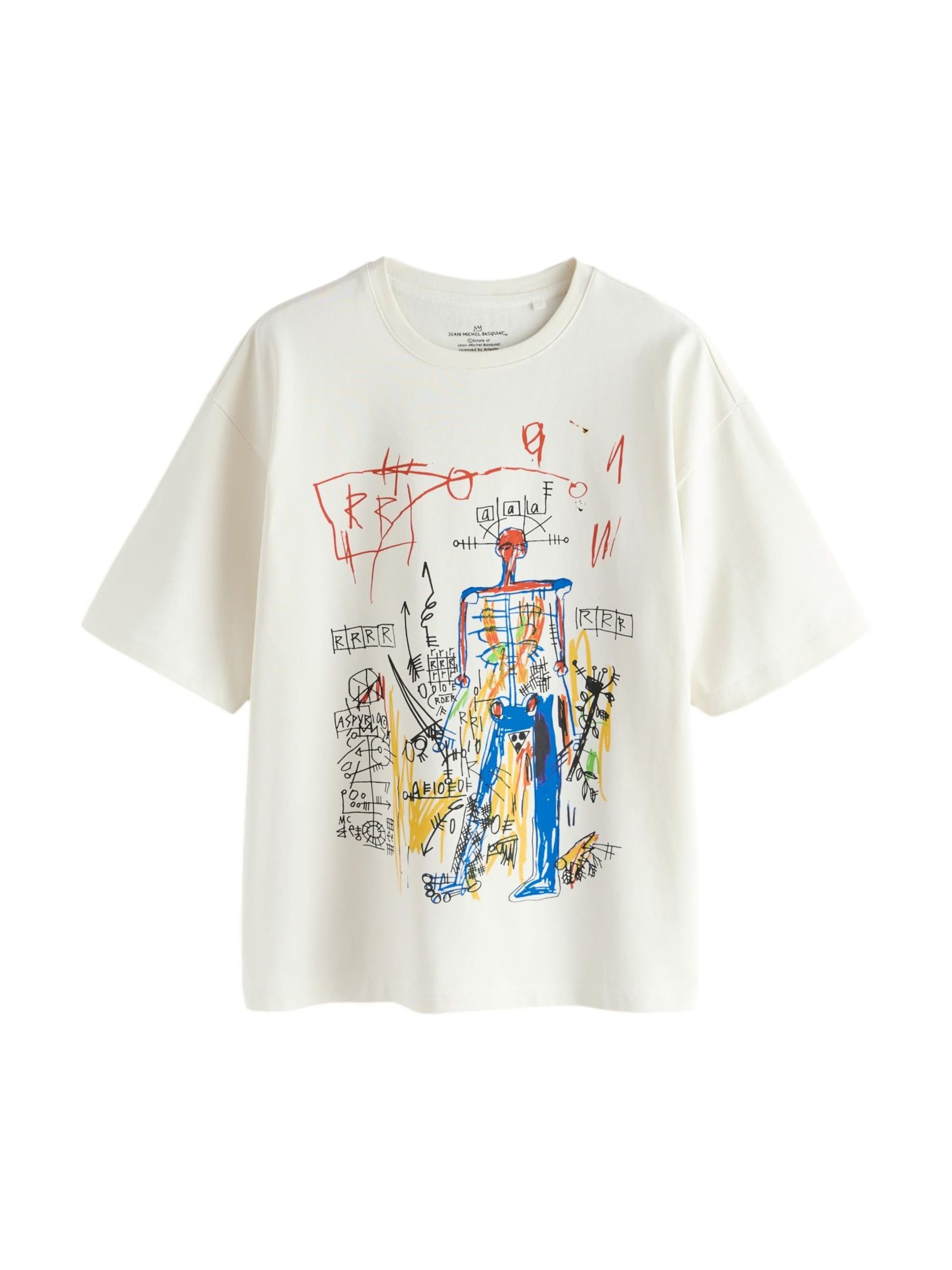 Next T-Shirt 'Künstler' in Weiß: Vorderseite
