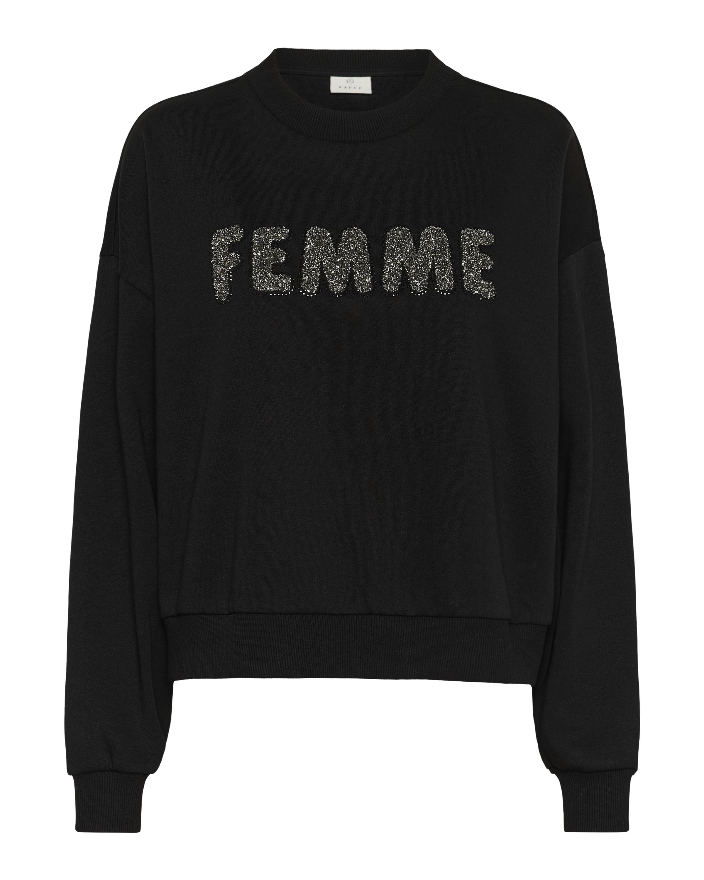 Kaffe Sweatshirt 'Alise ' in Black: front