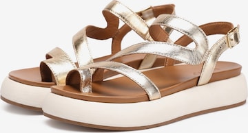 INUOVO Strap Sandals in Gold