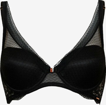 Marc & André T-shirt Bra 'Charisma' in Black: front