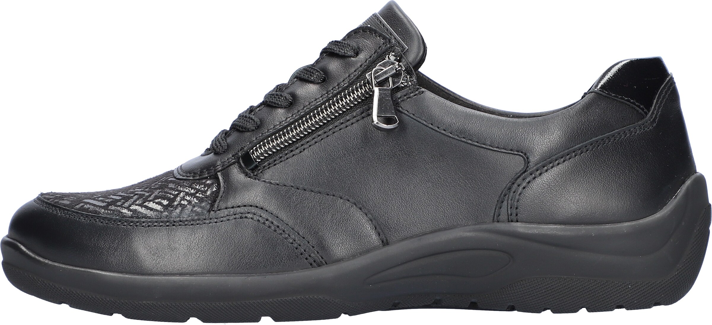 WALDLÄUFER Sportlicher Schnürschuh in Schwarz: Vorderseite