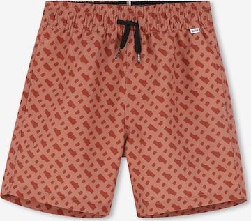 BOSS Ujumispüksid, värv pruun: eest vaates