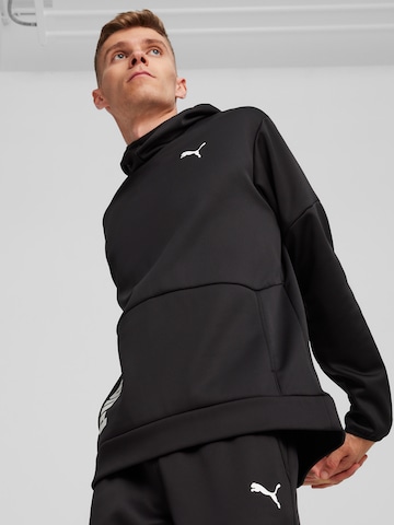 PUMA Αθλητική μπλούζα φούτερ 'Train All Day' σε μαύρο: μπροστά