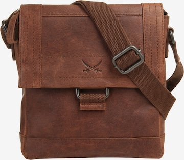 SANSIBAR Crossbody Bag in Brown: front
