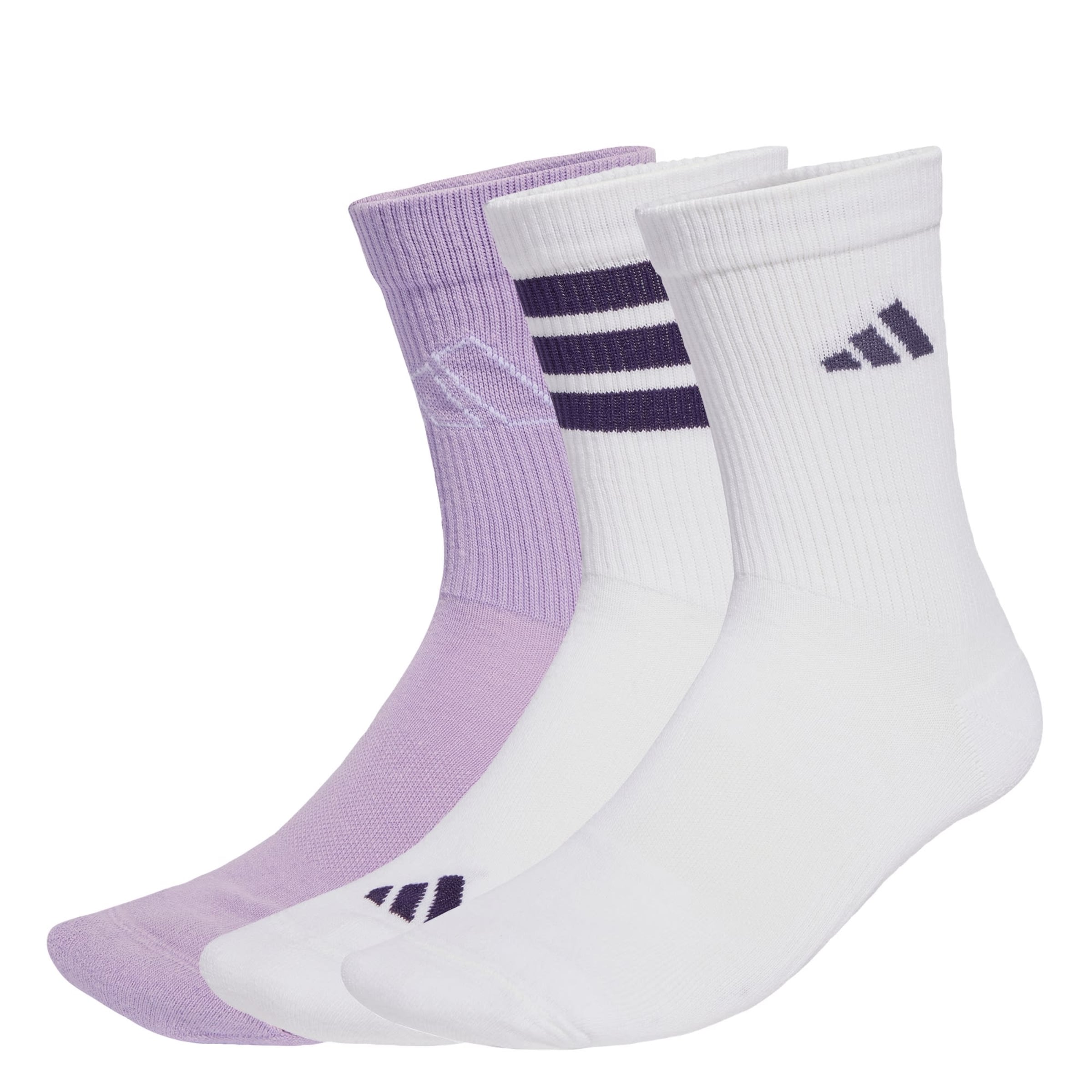 ADIDAS SPORTSWEAR Spordisokid &#x27;Logo 3 Pairs&#x27;, värv lilla: eest vaates