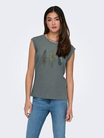 ONLY - Camiseta 'ONLBone' en verde: frente