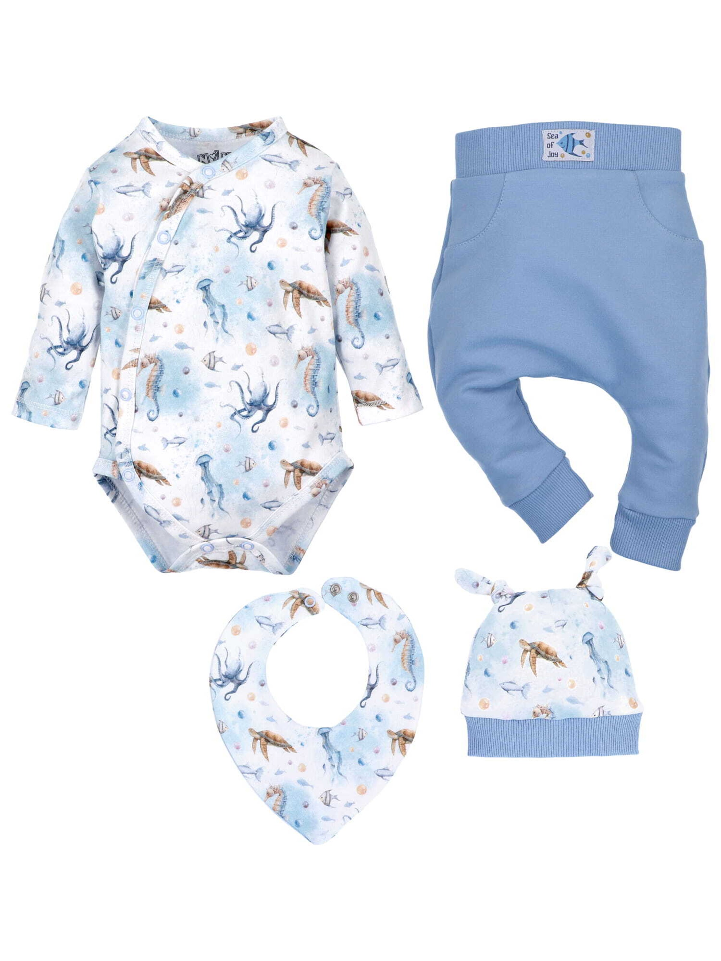 Set 'Meerestiere' NINI en bleu : devant