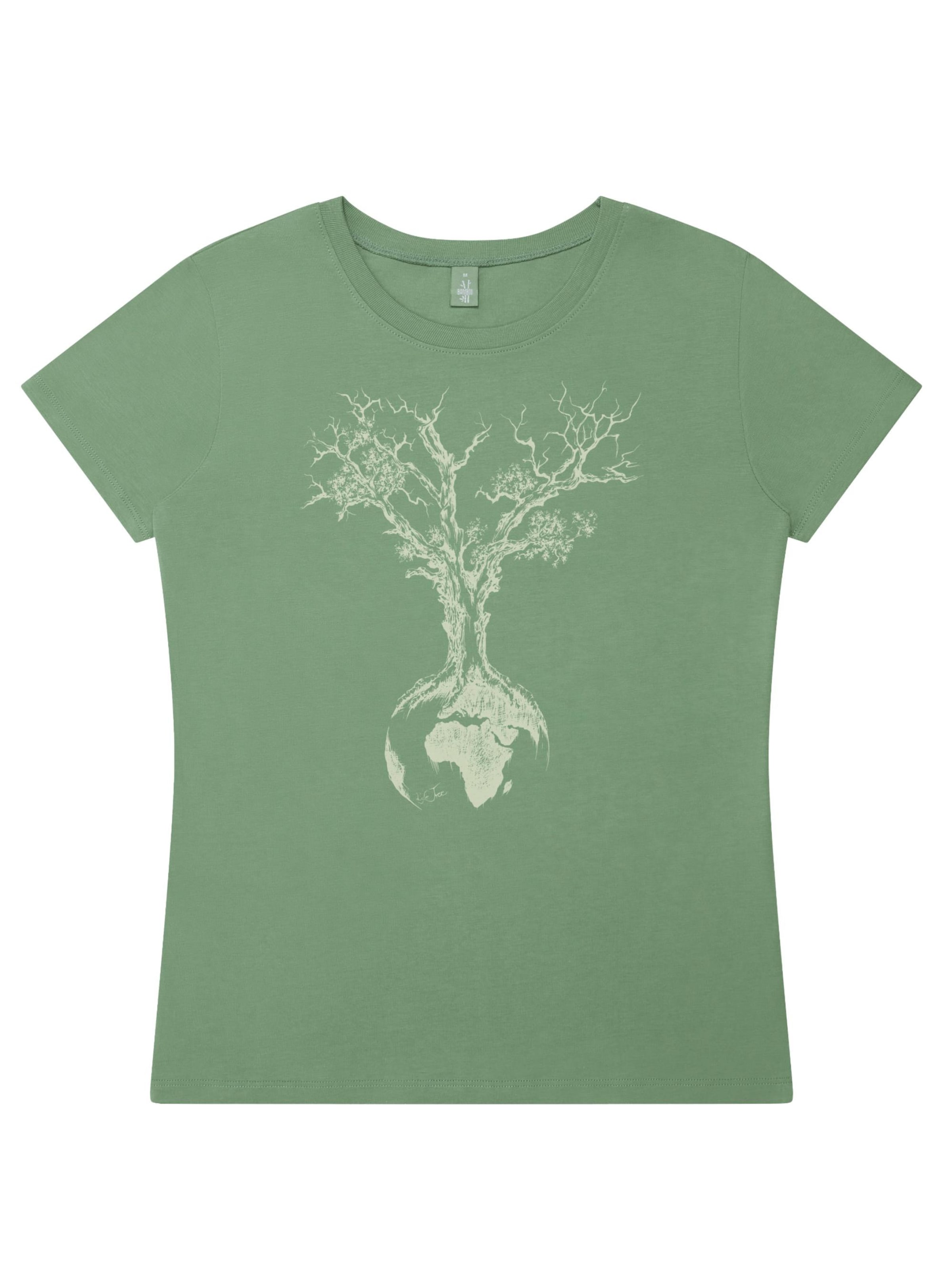 Life-Tree Shirt 'Fairwear Weltenbaum'‌‌‌‌‌ in Grün: Vorderseite
