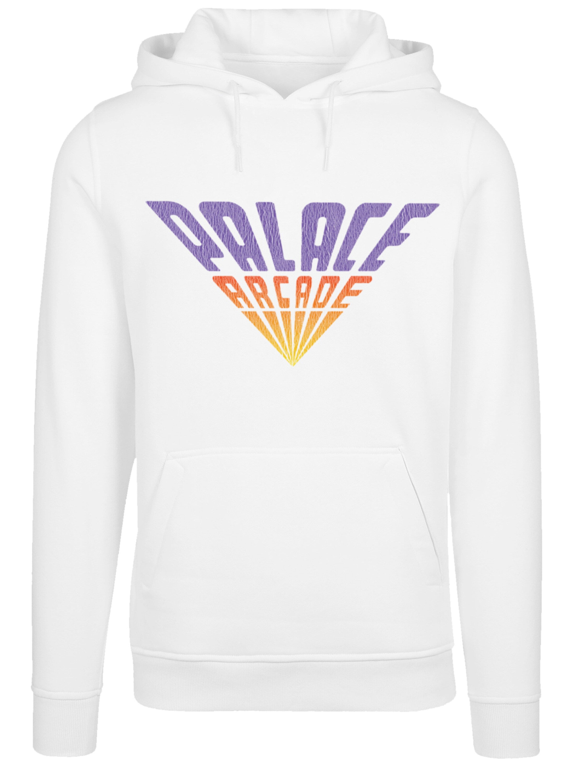 Sweat-shirt 'Stranger Things Palace Arcade Netflix TV Series' F4NT4STIC en blanc : devant