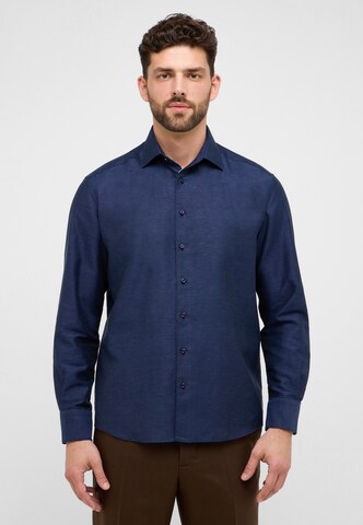 ETERNA Comfort fit Button Up Shirt in Blue: front