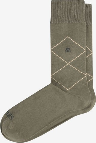 Scalpers Socks 'New Diamond' in Green: front