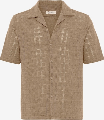 AntiochRegular Fit Košulja - smeđa boja: prednji dio