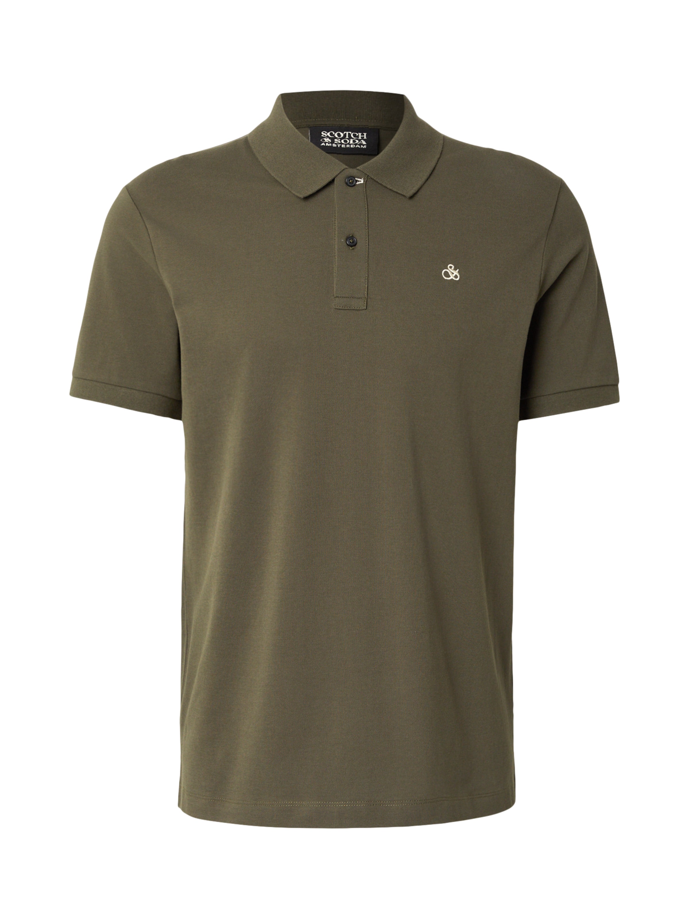 SCOTCH & SODA T-shirt 'Seasonal Core' i grön: framsida
