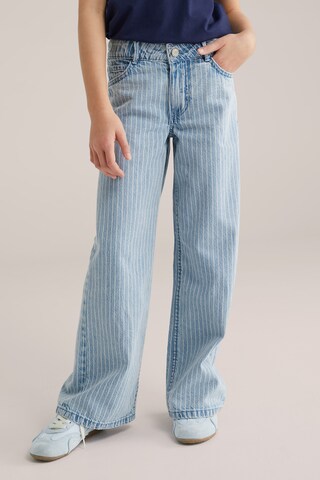 zils WE Fashion Platas staras Džinsi: no priekšpuses