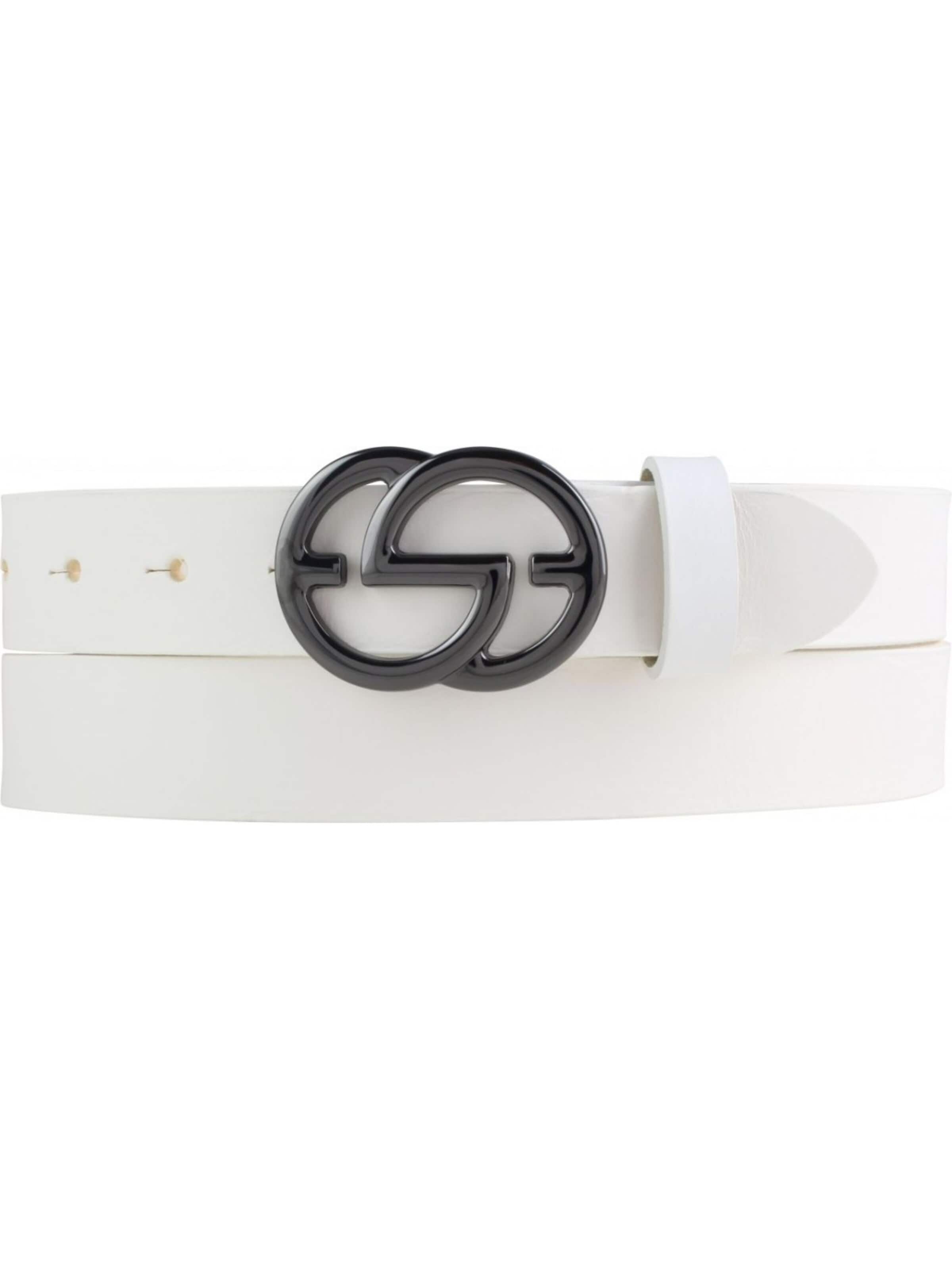 BELTINGER Belt 'Trevisoa' in White: front