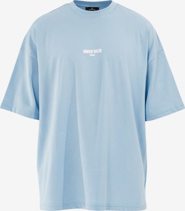 T-Shirt MARTIN VALEN en bleu : devant