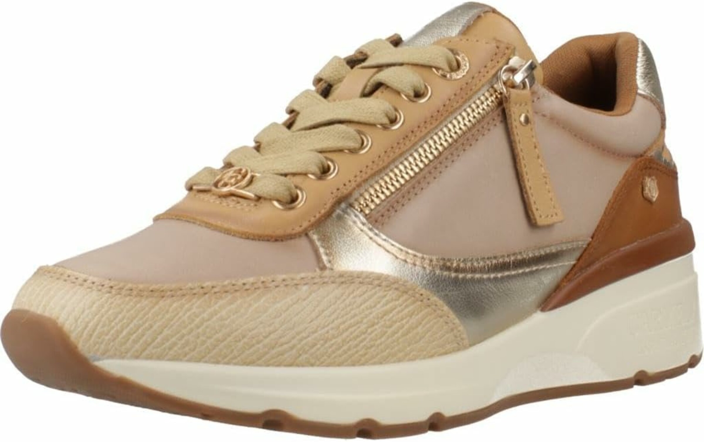 Xti Sneakers laag in Beige: voorkant
