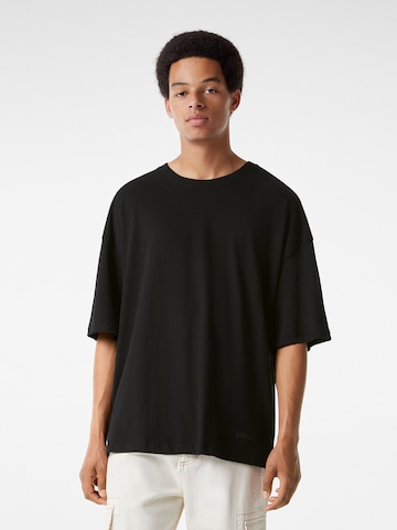 Bershka Shirt in Zwart: voorkant