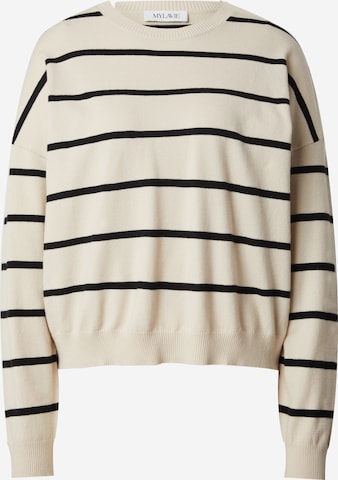 MYLAVIE by Sarah Harrison Sweater in Beige: front