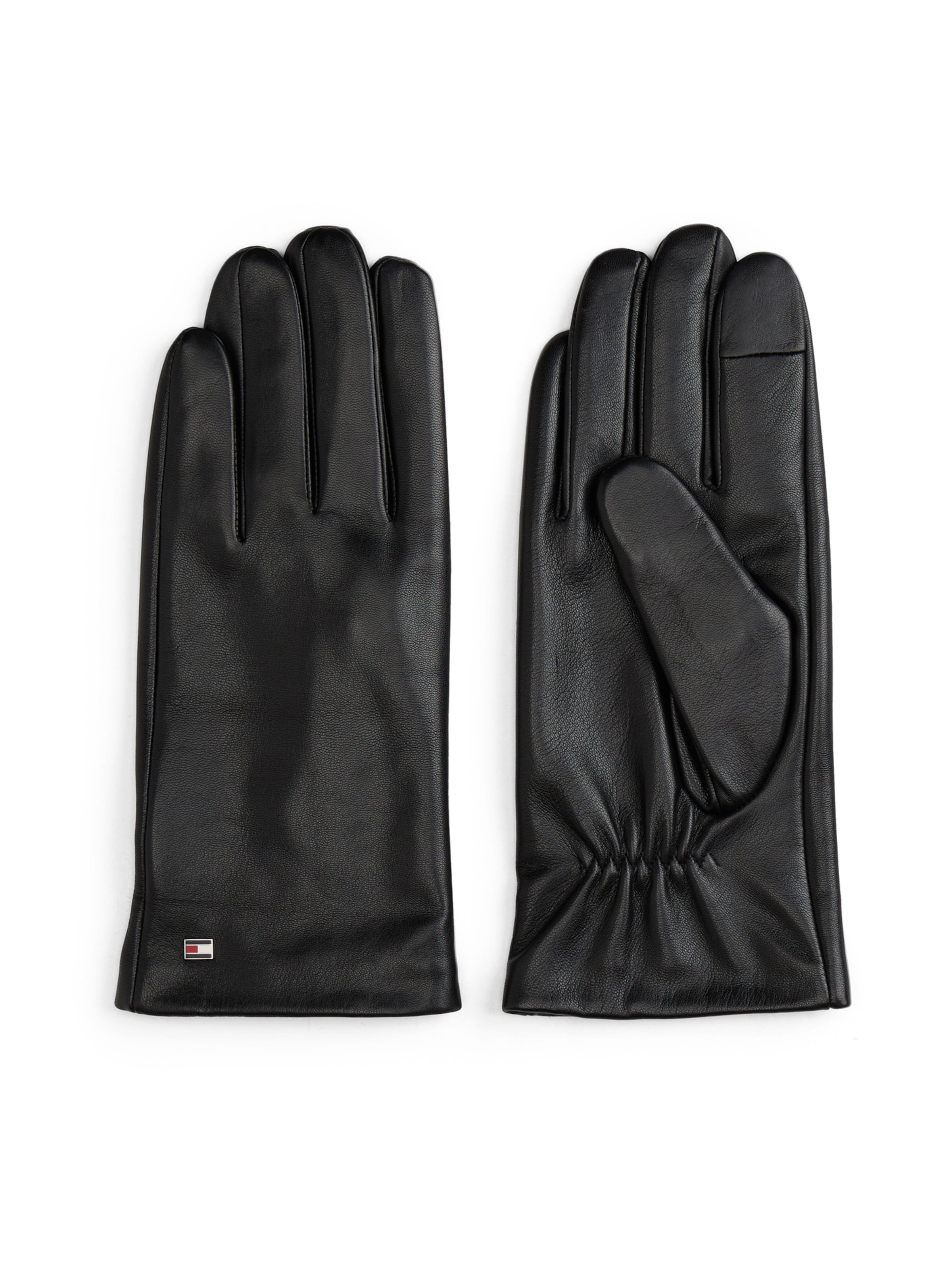 TOMMY HILFIGER Prstové rukavice – černá: přední strana