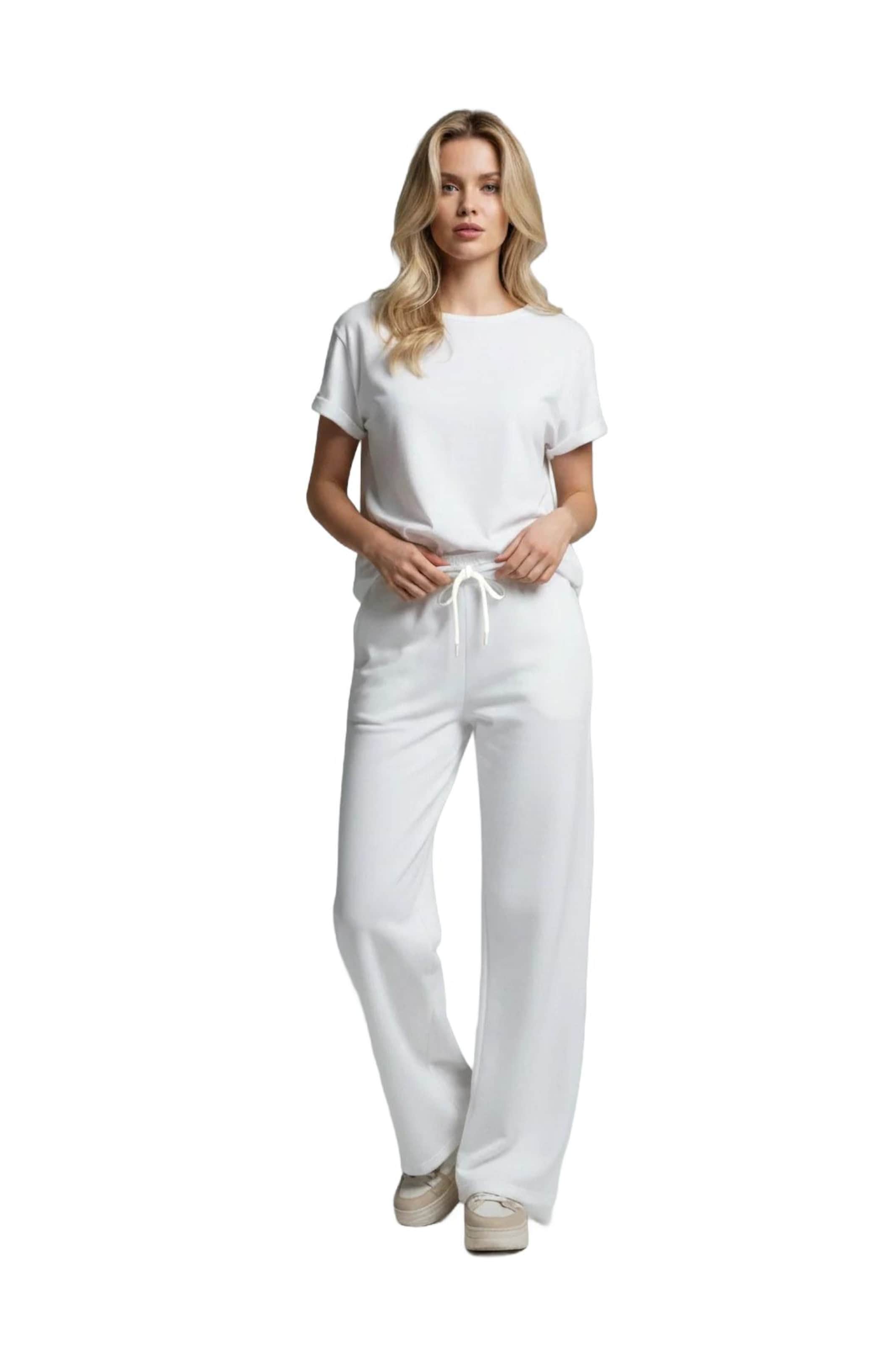 No Matter What Loosefit Broek in Wit: voorkant