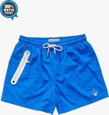 Garados Swim Board Shorts in Blue: front