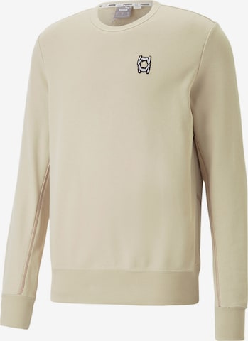 PUMA - Camiseta deportiva en beige: frente