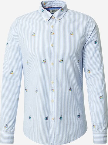 SCOTCH & SODA Regular fit Button Up Shirt in Blue: front