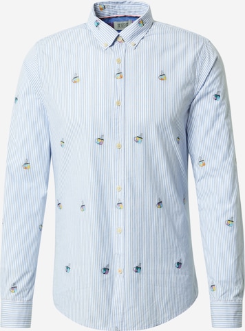 SCOTCH & SODA Regular fit Overhemd in Blauw: voorkant