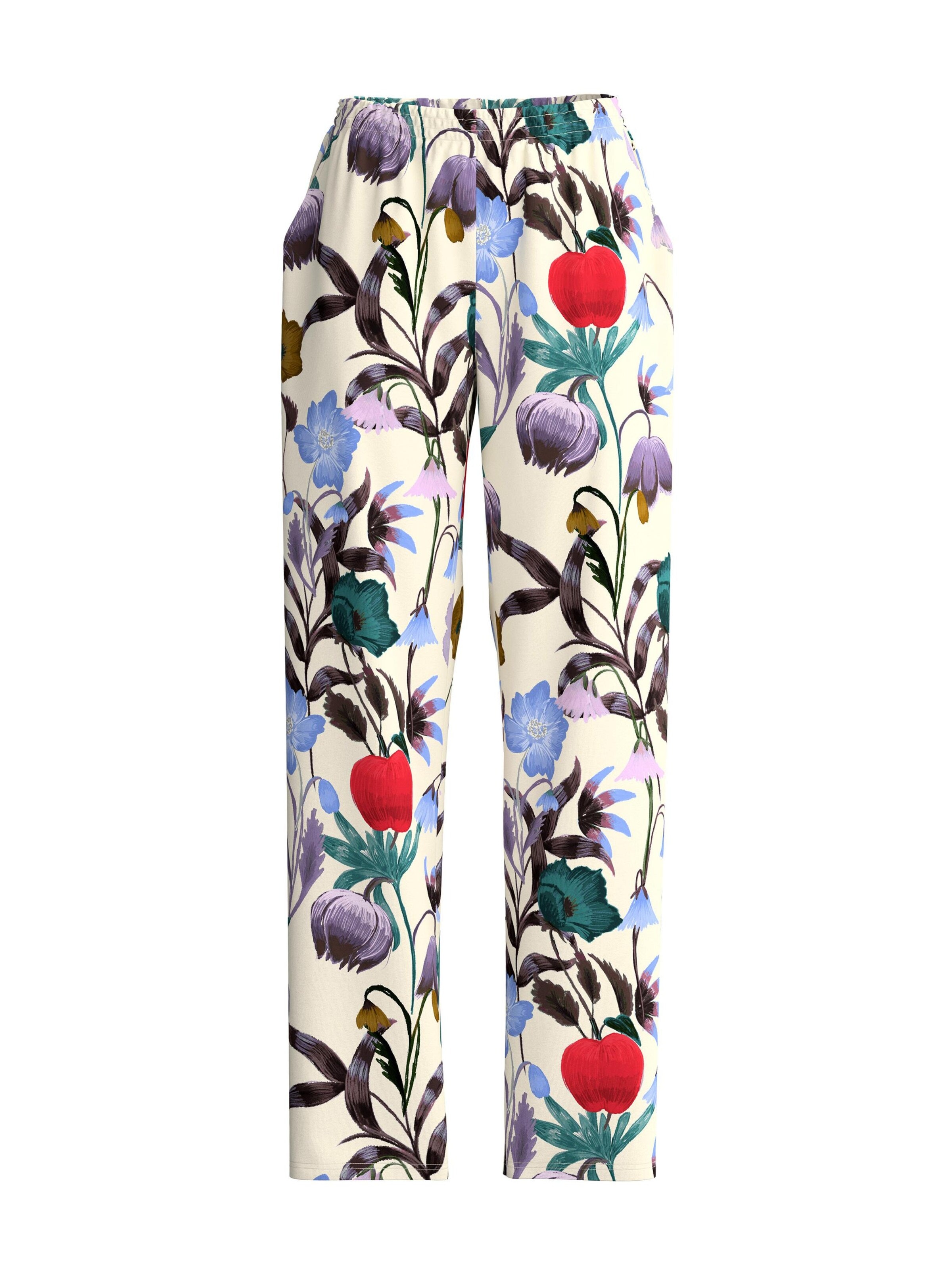 CALIDA Pyjamabroek 'Alpine M&M' in Beige: voorkant