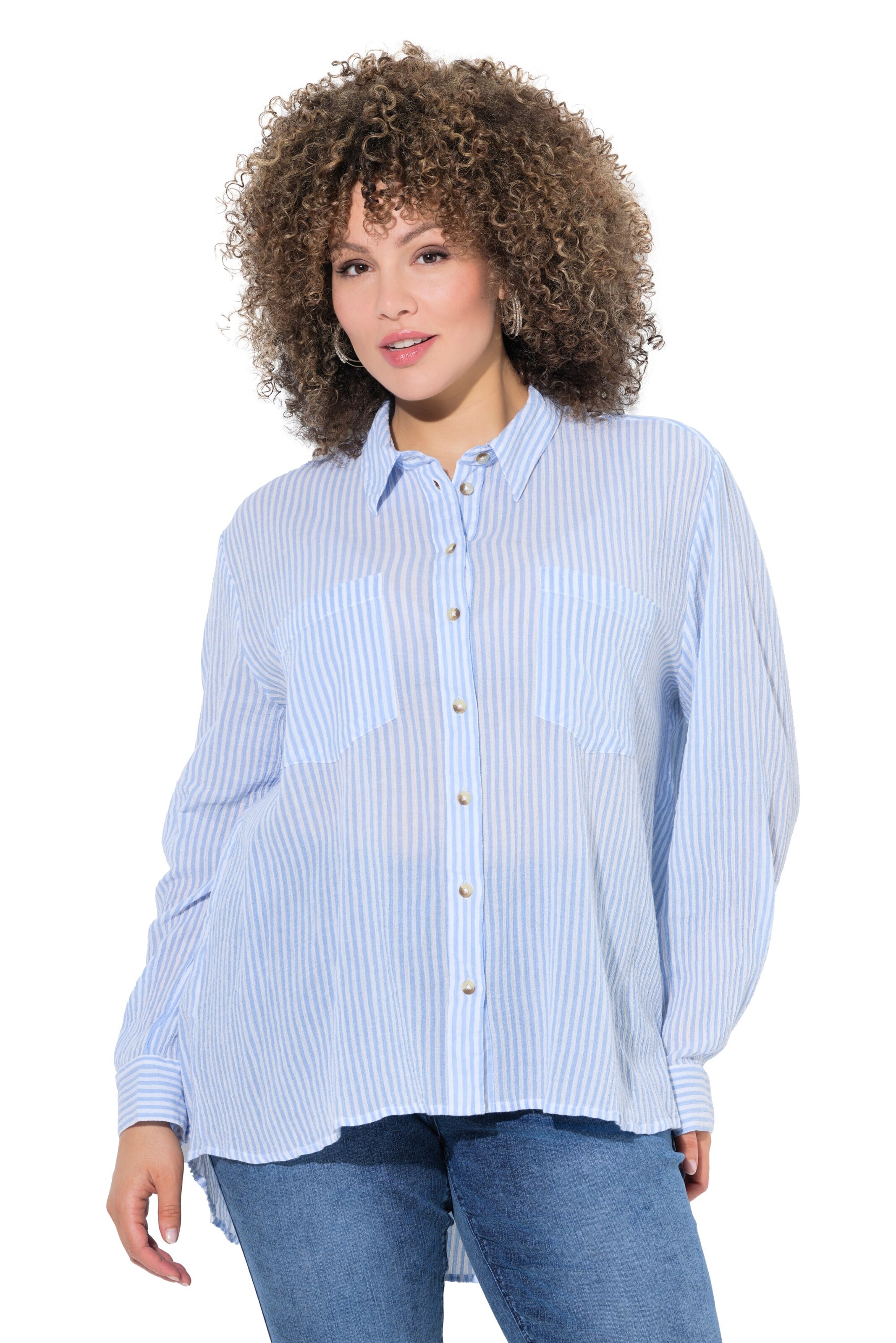 Ulla Popken Блузка в Синий: спереди