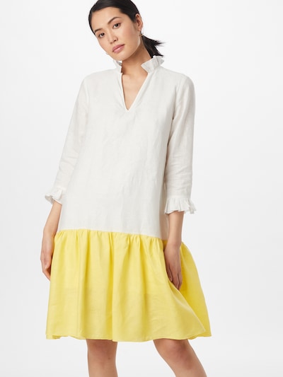Rochie tip bluză 'FRANGIPANI' KAN pe galben / alb, Vizualizare model