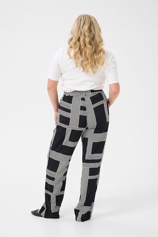 Wide Leg Pantalon à pince 'Donna' KAFFE CURVE en noir