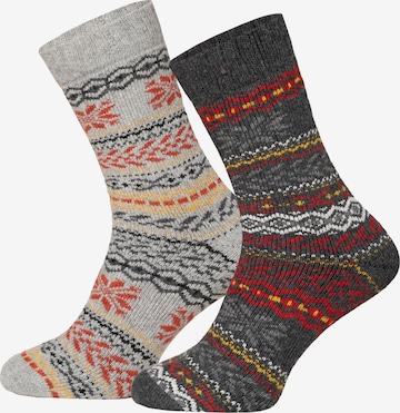 HomeOfSocks Socken 'HOS6536' in Grau: Vorderseite