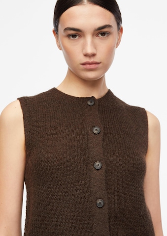 COMMA Knitted Vest in Brown