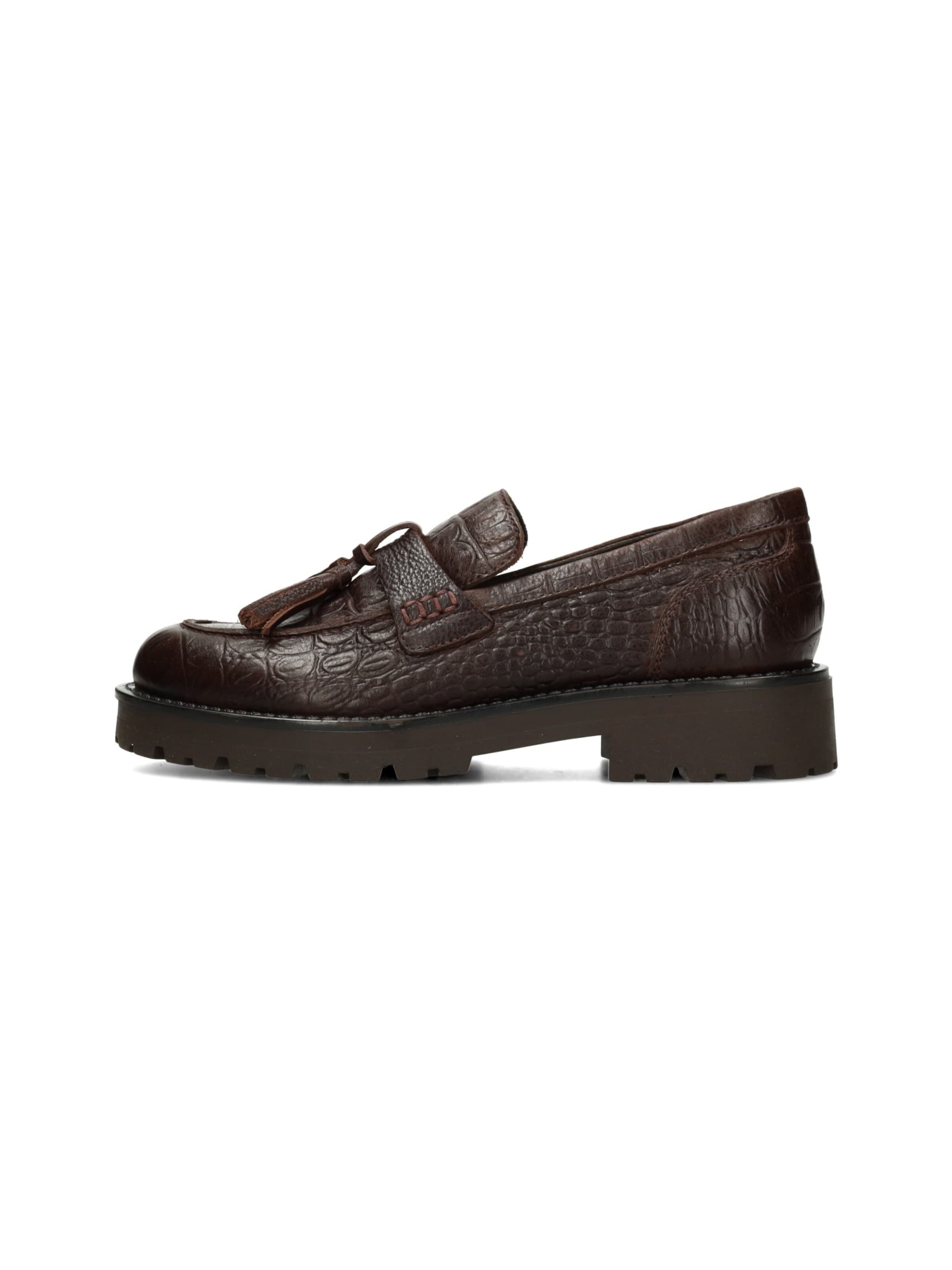 Poelman Instappers 'Poelman LEIN Damen Loafer' in Bruin: voorkant