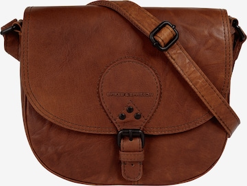 Spikes & Sparrow Umhängetasche in Braun: Vorderseite