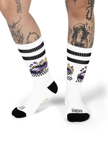 Calzino 'Nascar' di American Socks in bianco