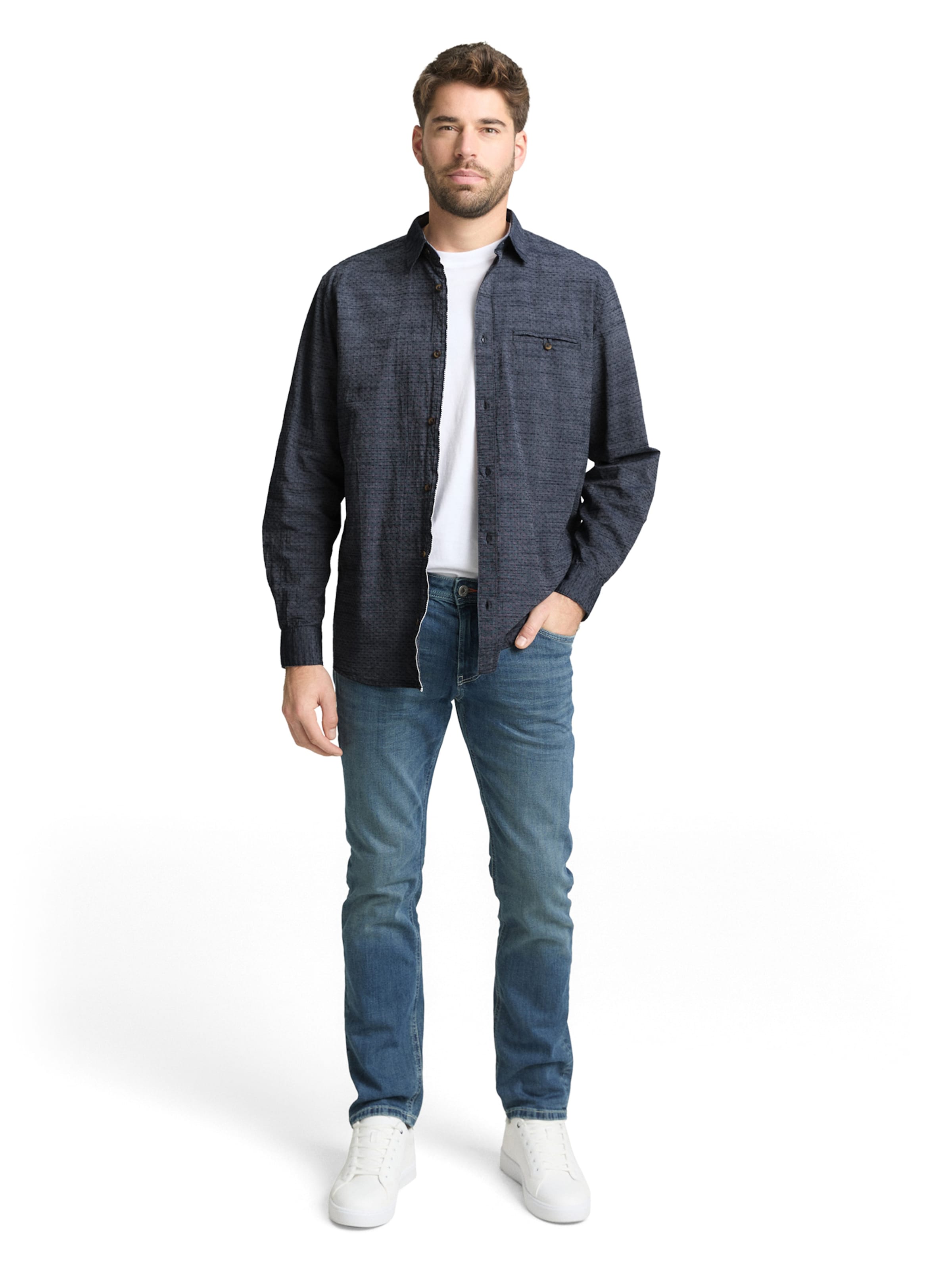 TOM TAILOR Rovný strih Košeľa - Modrá