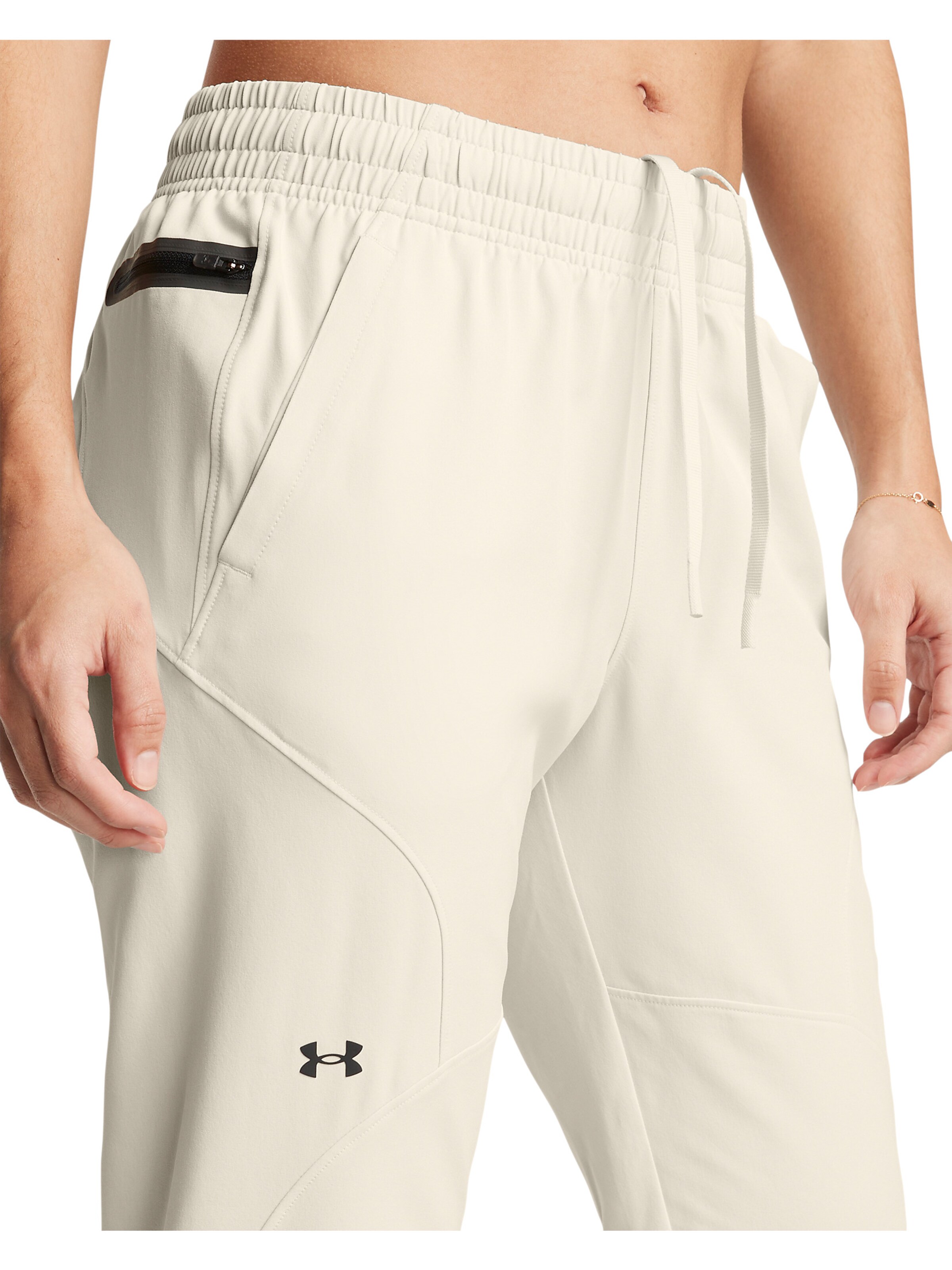 UNDER ARMOUR Tapered Sportbroek 'Unstoppable' in Wit