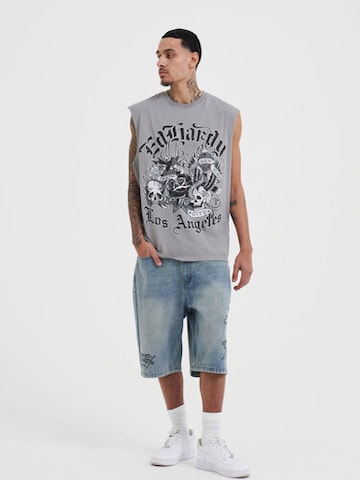 Ed Hardy T-shirt 'Don Ed Montage' i grå