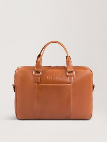 NEGOTIA Leather - Bolsa para portátil 'Sorel' en marrón: frente