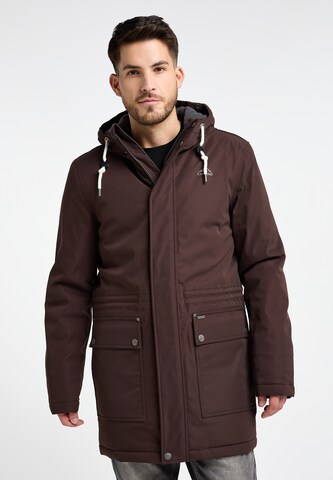 ICEBOUND Weatherproof jacket 'Arctic' in Brown: front