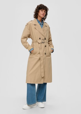 s.Oliver Between-Seasons Coat in Beige: front