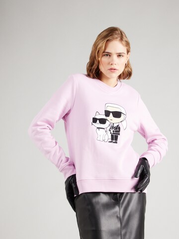 Karl Lagerfeld Sweatshirt 'Ikonik 2.0' in Lila: voorkant