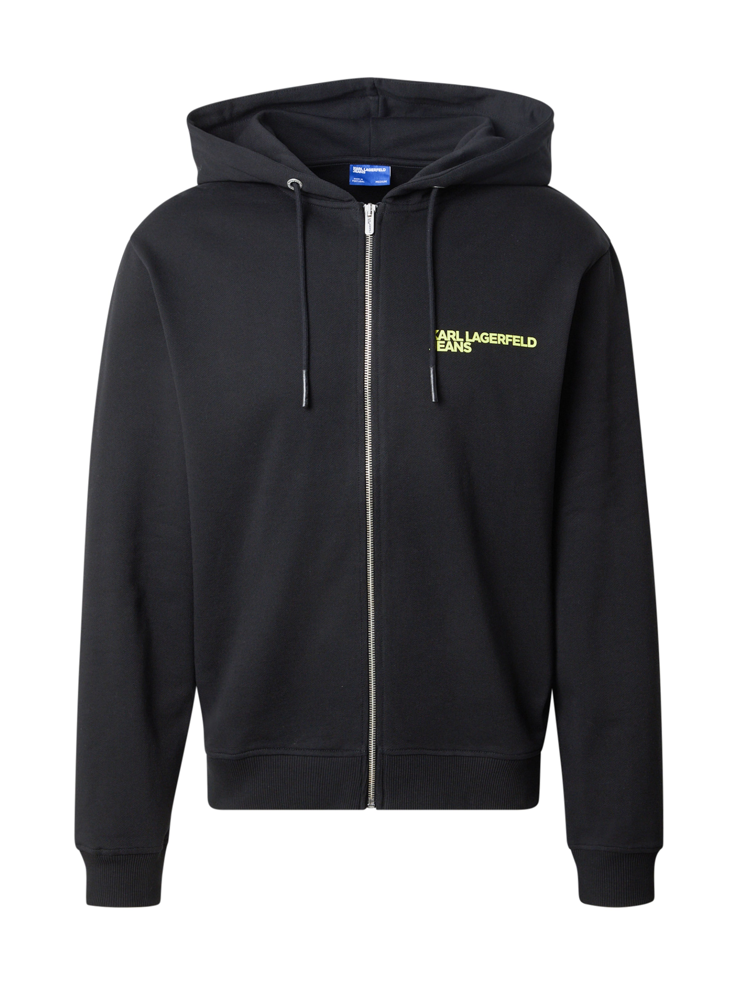 KARL LAGERFELD JEANS Кофта на молнии в Черный: спереди
