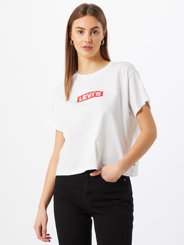 LEVI'S ® Тениска 'Graphic Varsity Tee' в бяло: отпред